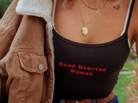 Good Hearted Woman Tank - Black Online now