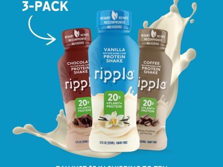 Ripple Plant-Based Protein Shake Variety (3-Pack) For Cheap