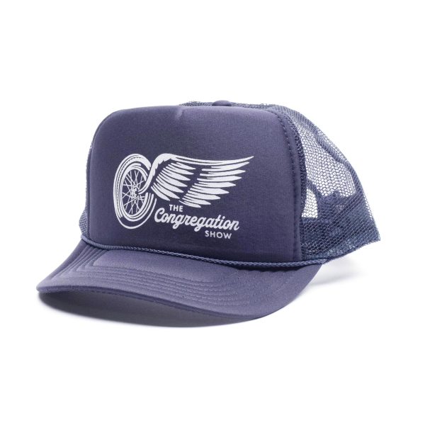 The Congregation Show Winged Wheel Hat - Navy on Sale