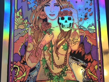 GRATEFUL DUB LADY  POSTER by Catt Gould [FOIL - limited edition] For Cheap