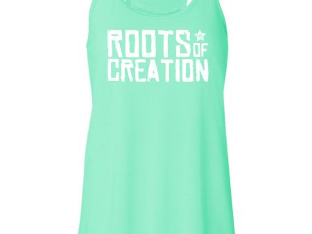 WOMEN S TANK TOP: White Roots of Creation logo For Discount