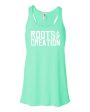 WOMEN S TANK TOP: White Roots of Creation logo For Discount