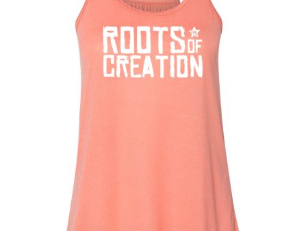 WOMEN S TANK TOP: White Roots of Creation logo For Cheap