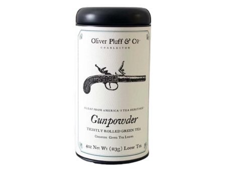 OLIVER PLUFF GUNPOWDER LOOSE TEA TIN 4oz Online Hot Sale