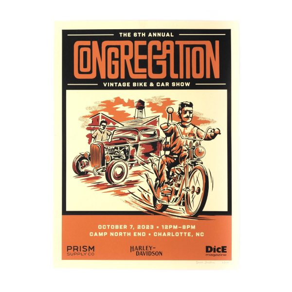 The Congregation Show 2023 Screen Printed Poster on Sale